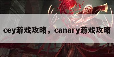 cey游戏攻略，canary游戏攻略