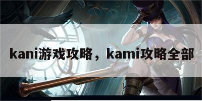 kani游戏攻略，kami攻略全部