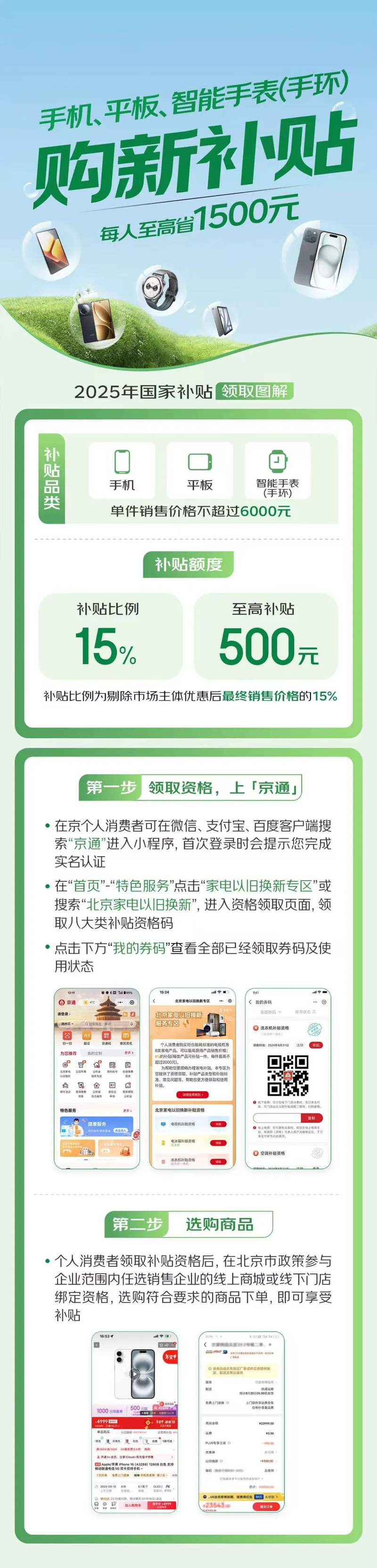 北京购买手机等数码产品可享补贴，实施细则来了