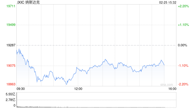 午盘：美股走低科技股领跌 特斯拉一度跌逾9%