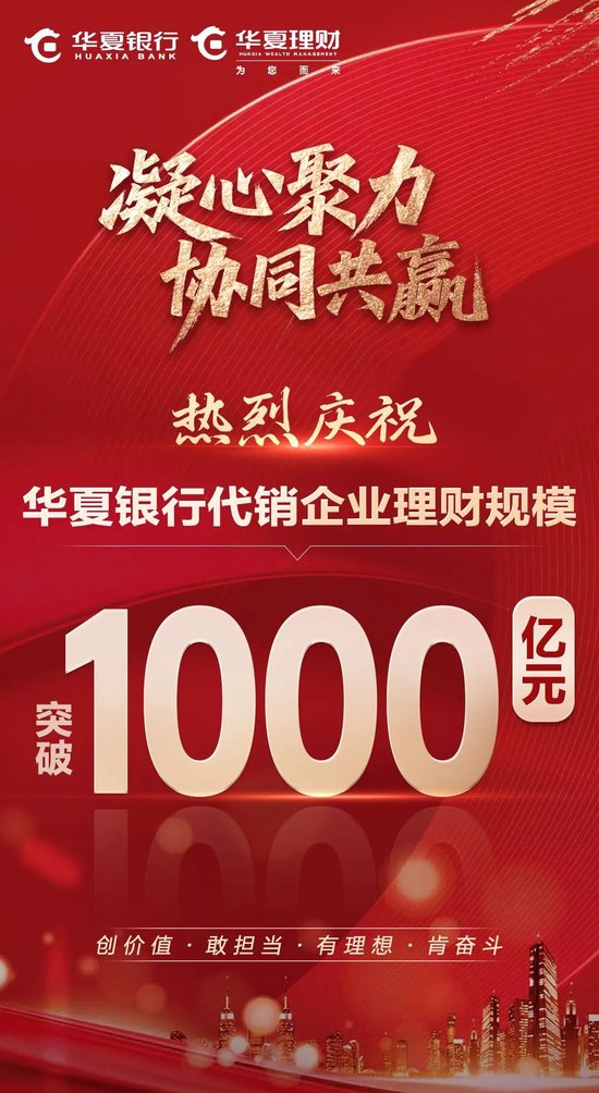 华夏银行代销企业理财业务规模突破1000亿元